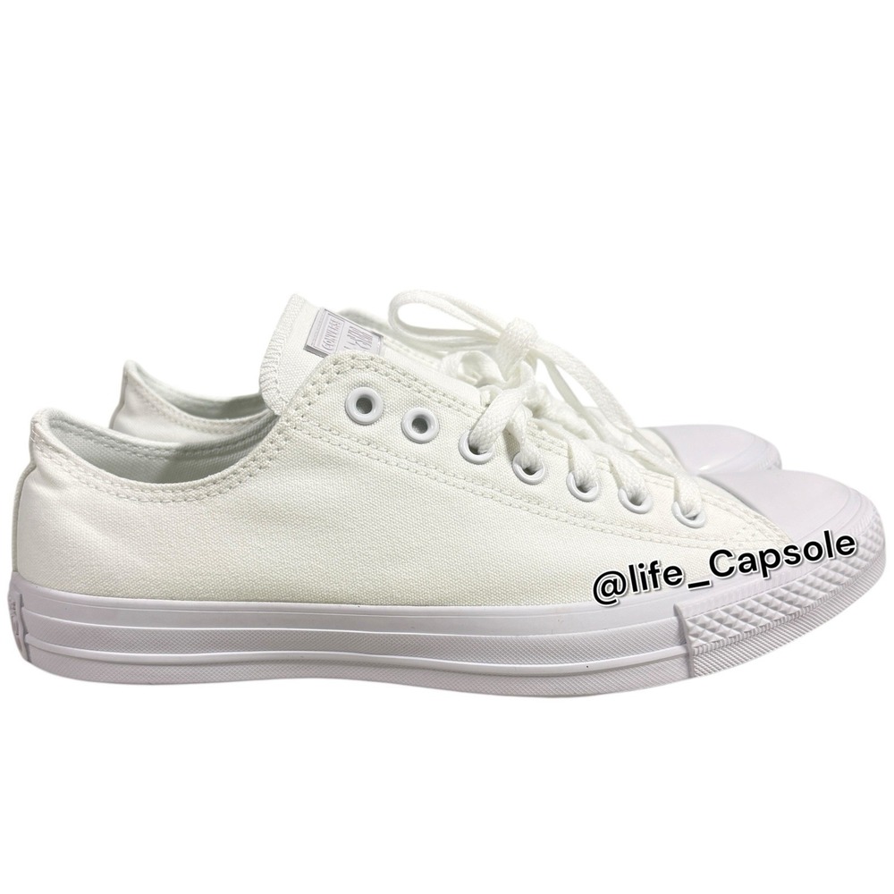 Mens 9 Converse All Star CT OX Sneakers White Casual Shoes Low Top Monochrome - Picture 5 of 15